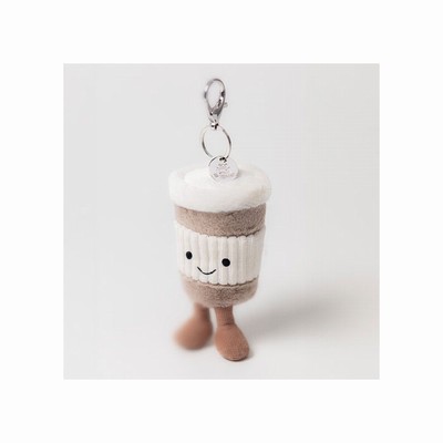 Jellycat Coffee-To-Go Bag Charm UK | 26145DWTM